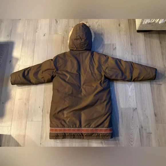 Vintage Canadian Down Parka with Fur-Trim Hood 🇨🇦 size Large - Picture 6 of 16